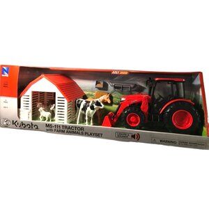 KUBOTA TRACTOR Farm Animals Barn Durable TOY Tractor M5-111  Farm Lights Sound A